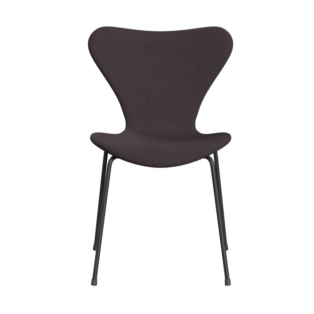 Fritz Hansen 3107 Krzesło pełna tapicerka, ciepły grafit/stalcut trio brązowy