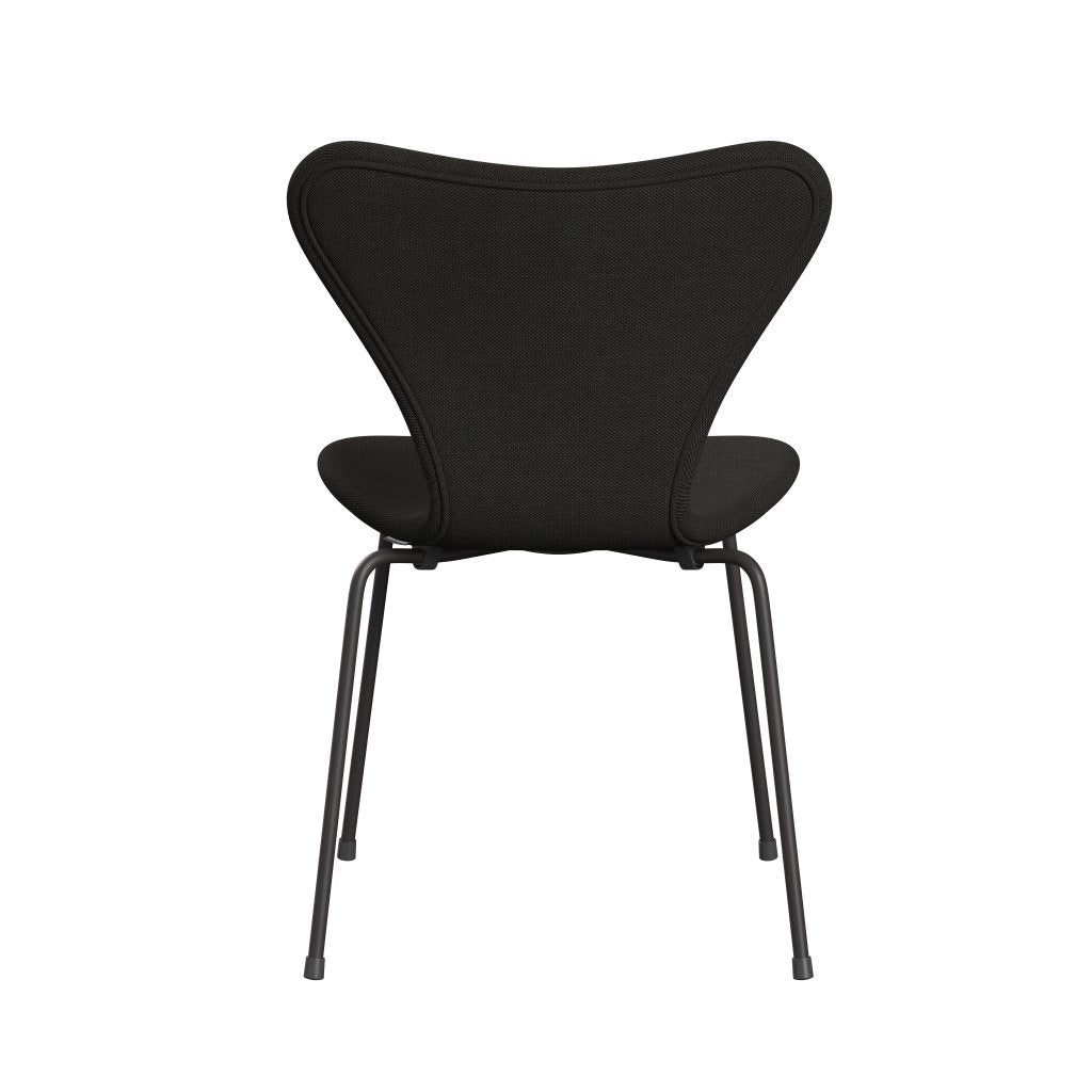 Fritz Hansen 3107 Krzesło pełna tapicerka, ciepły grafit/stalcut trio ciemnobrązowy