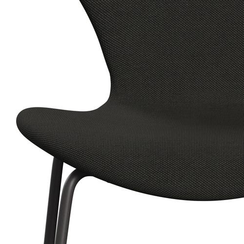 Fritz Hansen 3107 Krzesło pełna tapicerka, ciepły grafit/stalcut trio ciemnobrązowy