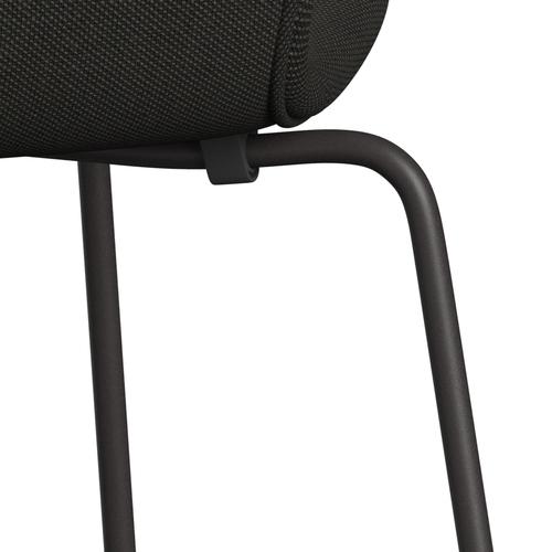 Fritz Hansen 3107 Chair Full Upholstery, Warm Graphite/Steelcut Trio Dark Brown