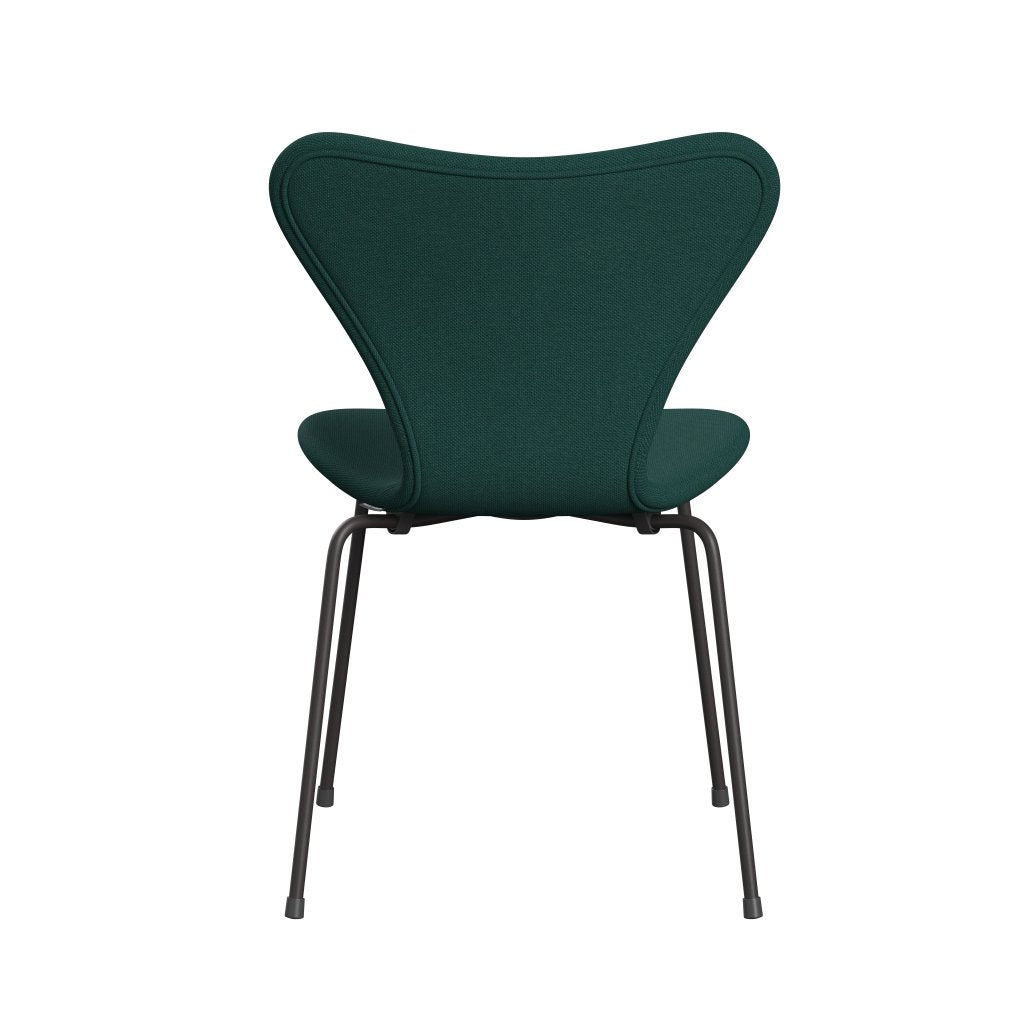 Fritz Hansen 3107 Krzesło pełna tapicerka, ciepły grafit/stalcut trio ciemnozielone