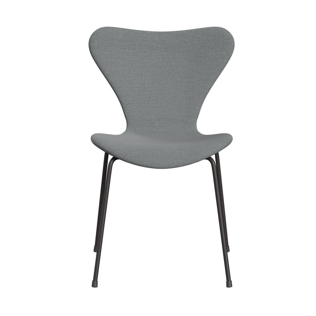 Fritz Hansen 3107 krzesło pełne tapicerka, ciepły grafit/stalcut trio szary