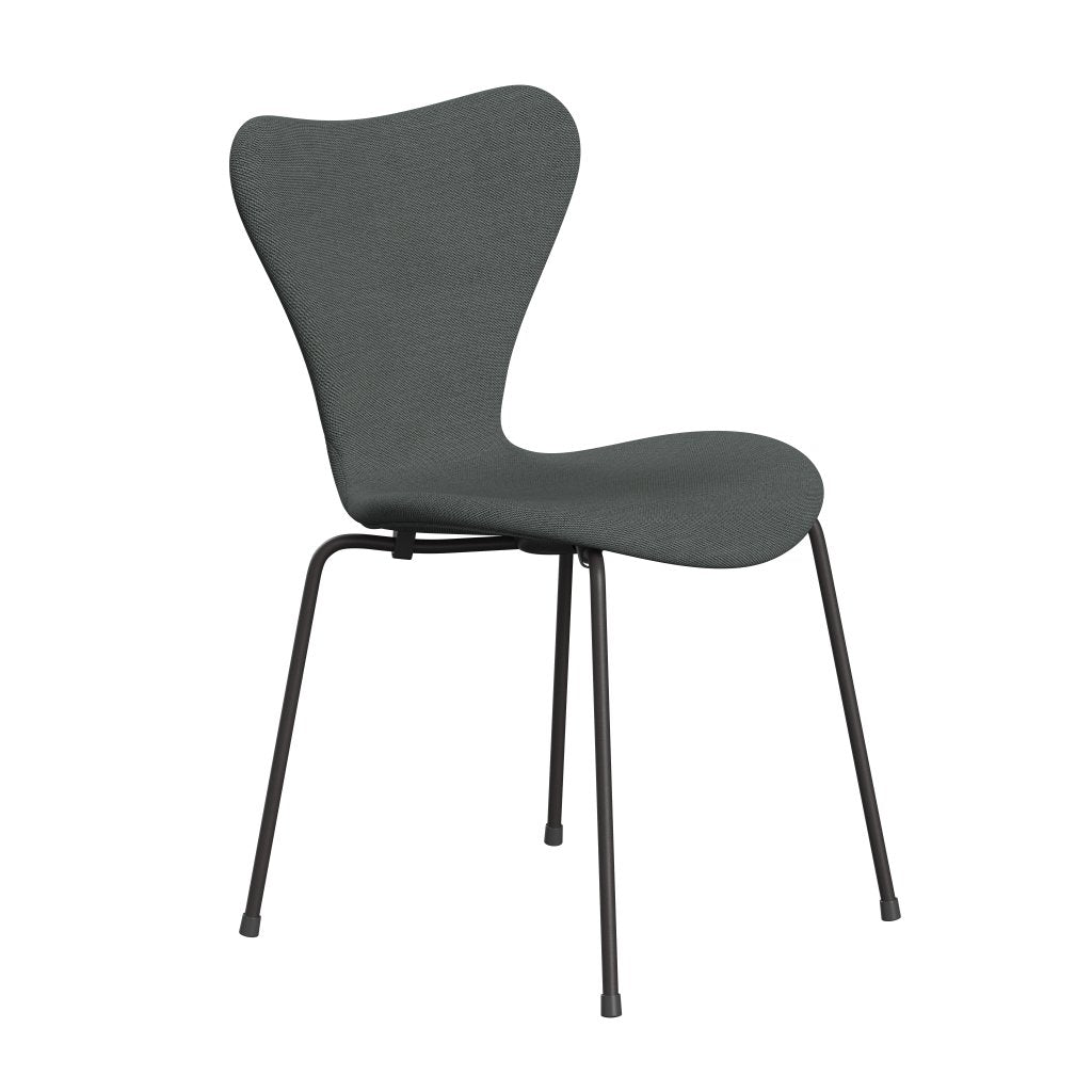 Fritz Hansen 3107 Krzesło pełna tapicerka, ciepły grafit/węgiel stalowy trio