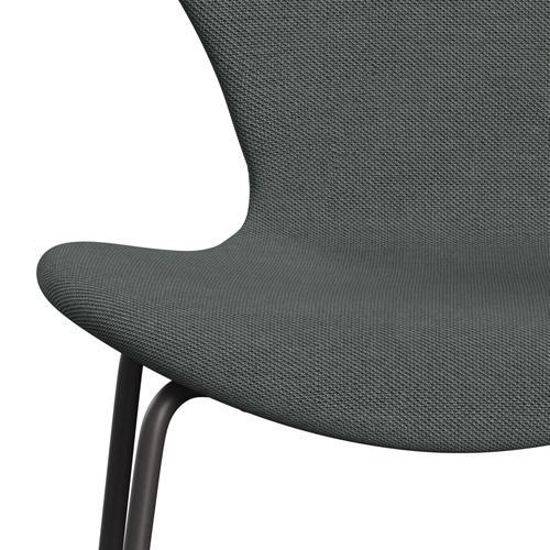 Fritz Hansen 3107 Krzesło pełna tapicerka, ciepły grafit/węgiel stalowy trio