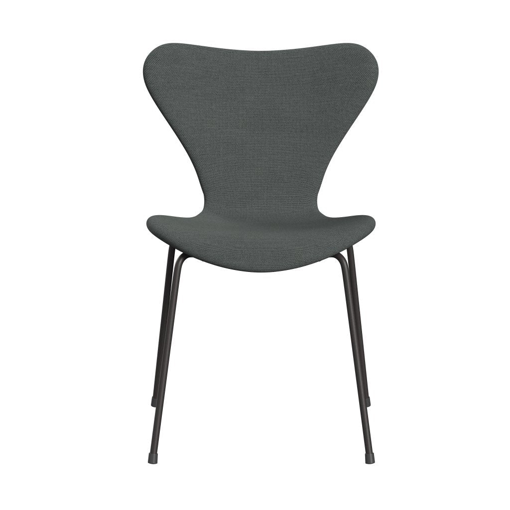 Fritz Hansen 3107 Krzesło pełna tapicerka, ciepły grafit/węgiel stalowy trio