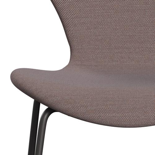 Fritz Hansen 3107 Chair Full Upholstery, Warm Graphite/Steelcut Trio Orange/Light Grey/Black