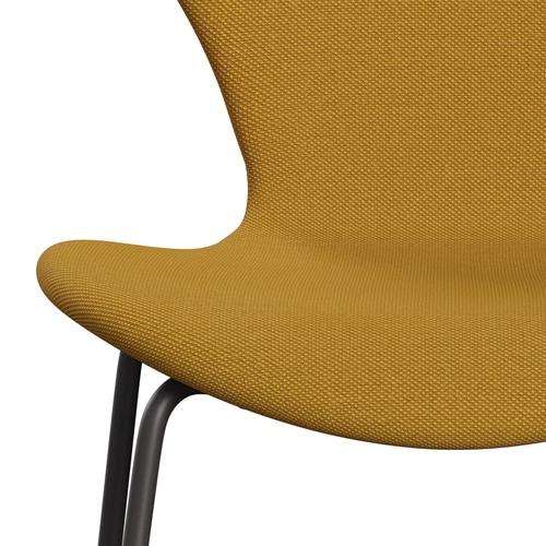 Fritz Hansen 3107 Krzesło pełna tapicerka, ciepły grafit/stalcut trio musztarda