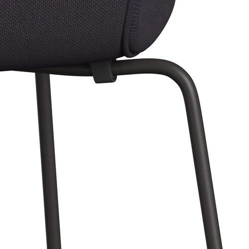 Fritz Hansen 3107 Chair Full Upholstery, Warm Graphite/Steelcut Trio Warm Dark Blue