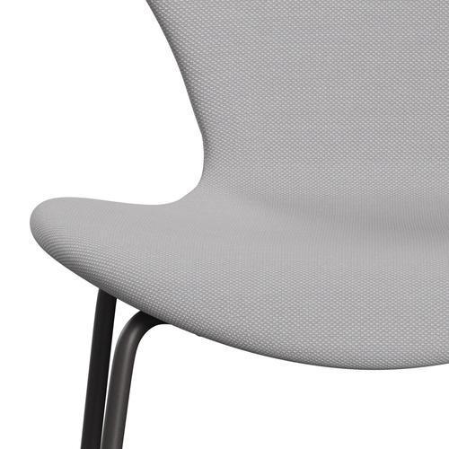 Fritz Hansen 3107 Chair Full Upholstery, Warm Graphite/Steelcut Trio White & Light Grey