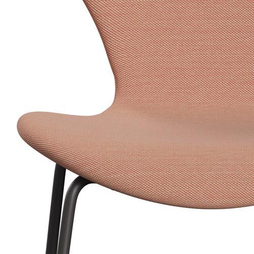 Fritz Hansen 3107 krzesło pełne tapicerka, ciepły grafit/stalcut trio biały i czerwony