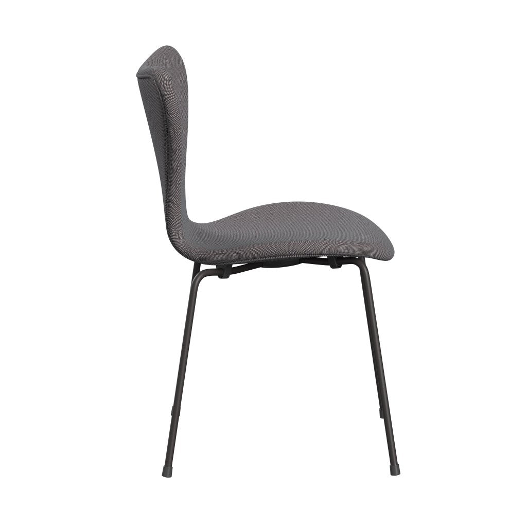 Fritz Hansen 3107 Chair Full Upholstery, Warm Graphite/Steelcut Trio Soft Blue/Brown/Black