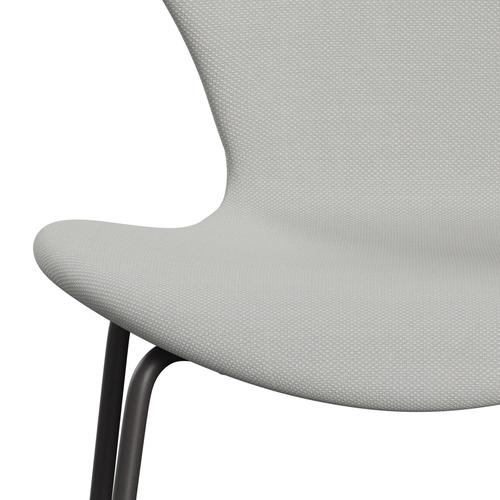 Fritz Hansen 3107 Krzesło pełna tapicerka, ciepły grafit/stalcut trio delikatne mięty zielony