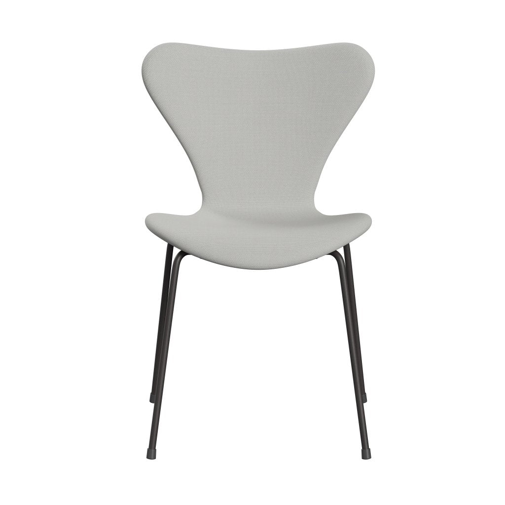 Fritz Hansen 3107 Krzesło pełna tapicerka, ciepły grafit/stalcut trio delikatne mięty zielony