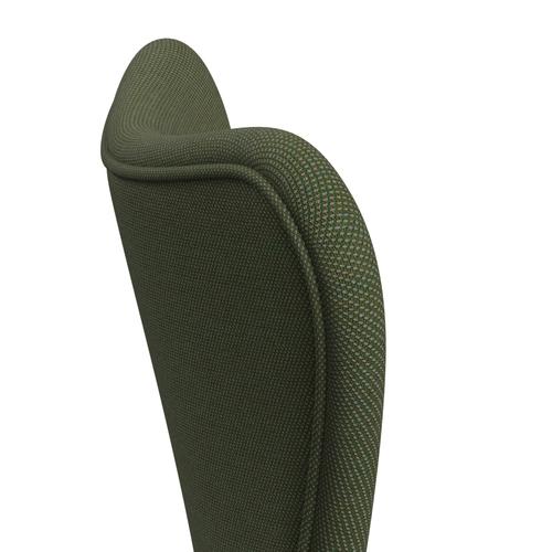 Fritz Hansen 3107 Chair Full Upholstery, Warm Graphite/Steelcut Trio Soft Green