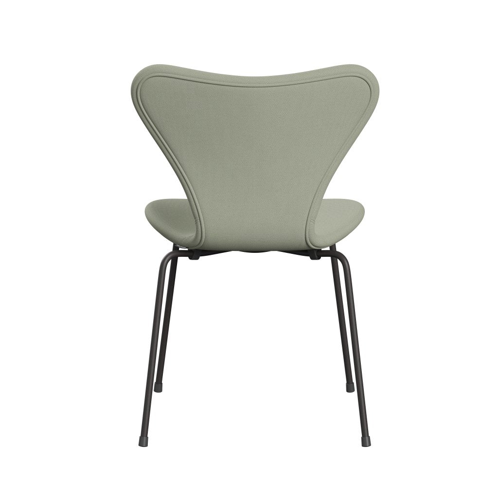 Fritz Hansen 3107 Chair Full Upholstery, Warm Graphite/Steelcut Turquoise Light