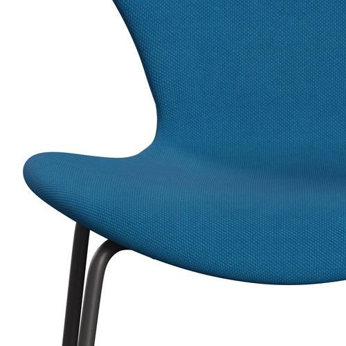 Fritz Hansen 3107 Chair Full Upholstery, Warm Graphite/Steelcut Turquoise/Ocean