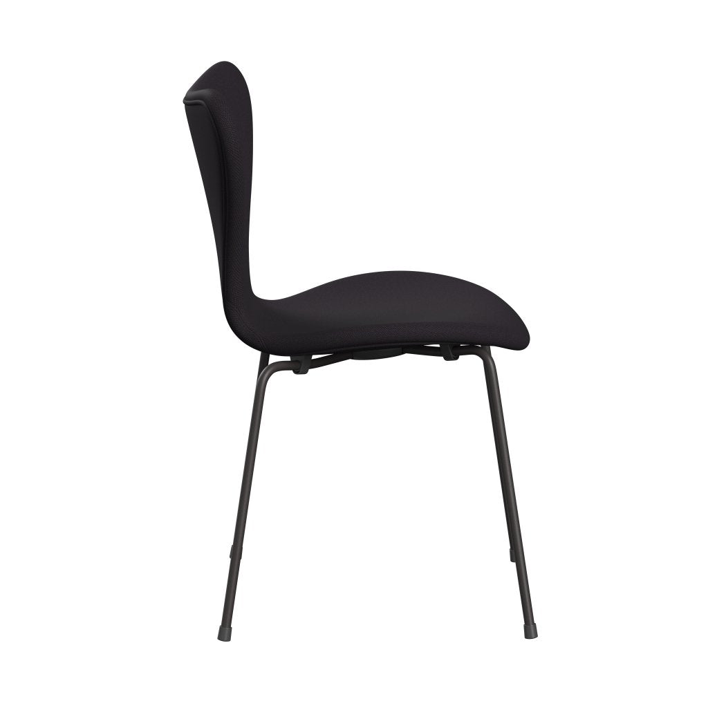 Fritz Hansen 3107 Chair Full Upholstery, Warm Graphite/Steelcut Violet Dark