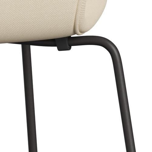 Fritz Hansen 3107 Chair Full Upholstery, Warm Graphite/Steelcut White