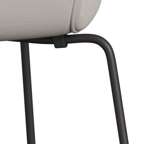 Fritz Hansen 3107 Chair Full Upholstery, Warm Graphite/Steelcut Wool White