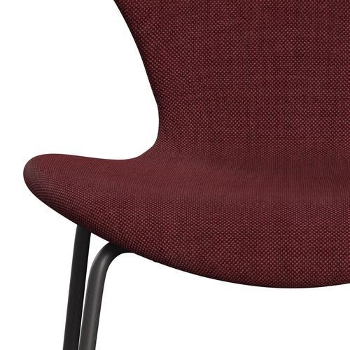 Fritz Hansen 3107 krzesło pełne tapicerka, ciepły grafit/sunniva 2 Burgundia