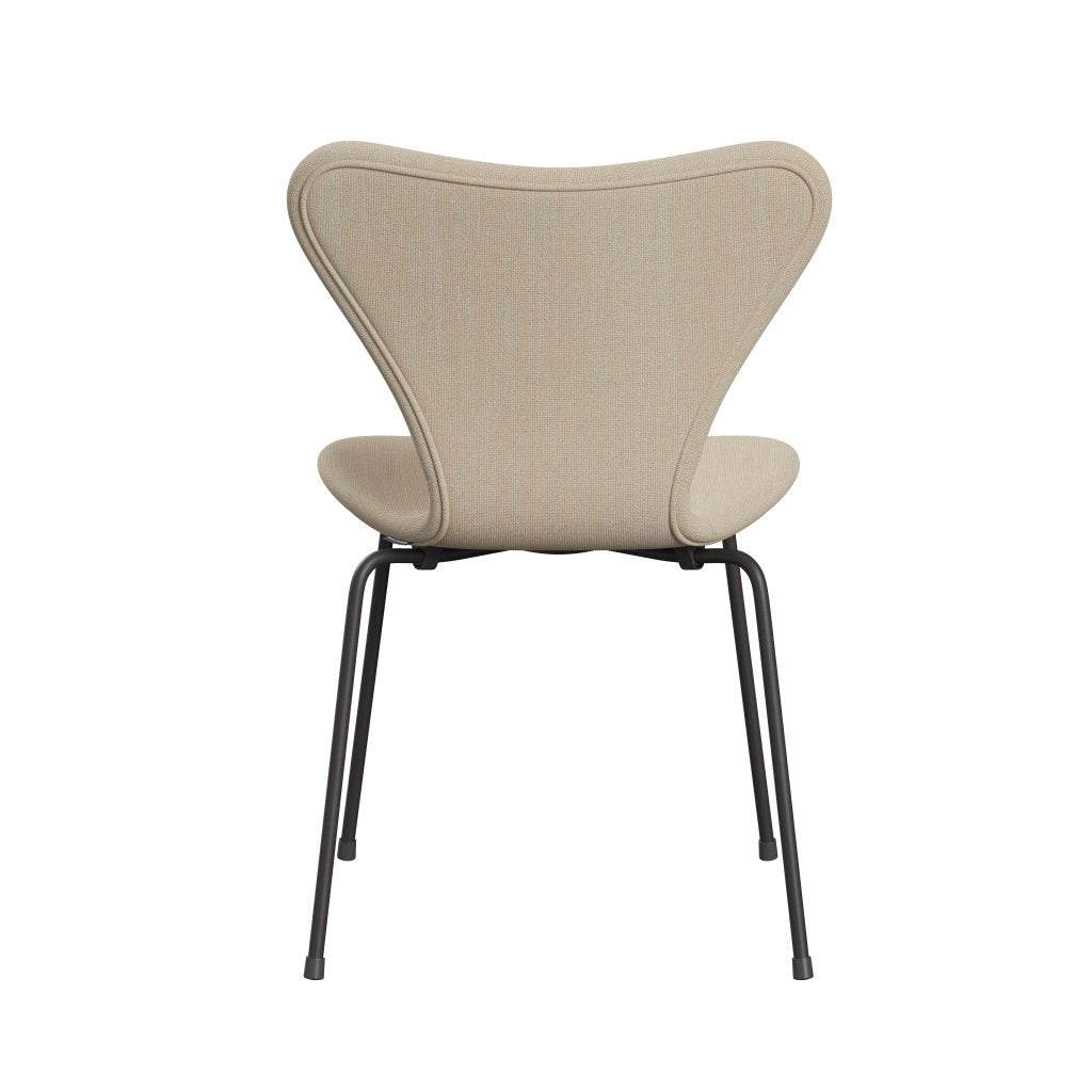 Fritz Hansen 3107 krzesło pełne tapicerka, ciepły grafit/sunniva 2 crème/piasek