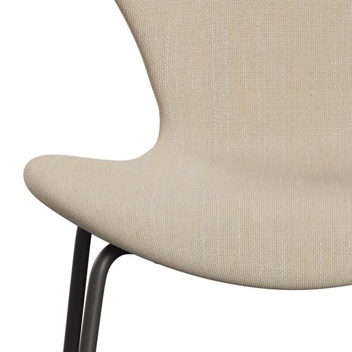 Fritz Hansen 3107 krzesło pełne tapicerka, ciepły grafit/sunniva 2 crème/piasek