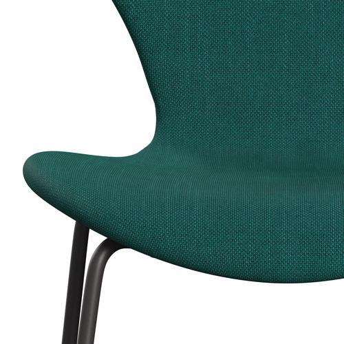 Fritz Hansen 3107 Krzesło pełna tapicerka, ciepły grafit/sunniva 2 zielony