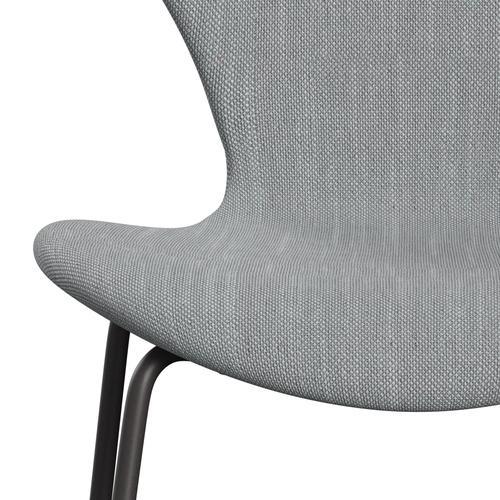 Fritz Hansen 3107 Krzesło pełna tapicerka, ciepły grafit/sunniva 2 jasnoszary/jasnoniebieski