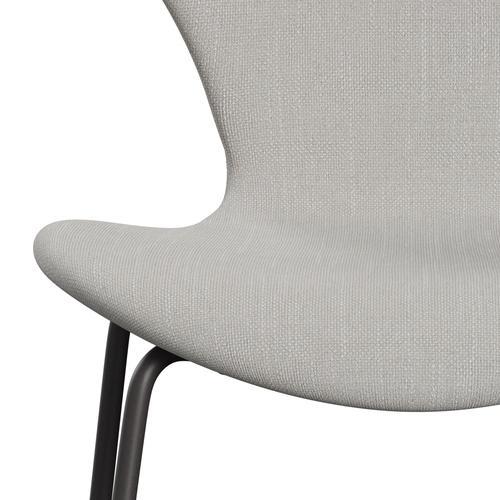 Fritz Hansen 3107 Chair Full Upholstery, Warm Graphite/Sunniva 2 Canvas Natural