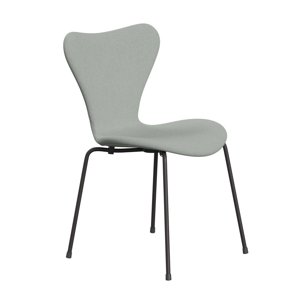 Fritz Hansen 3107 Krzesło pełna tapicerka, ciepły grafit/Sunniva 2 Mint Green