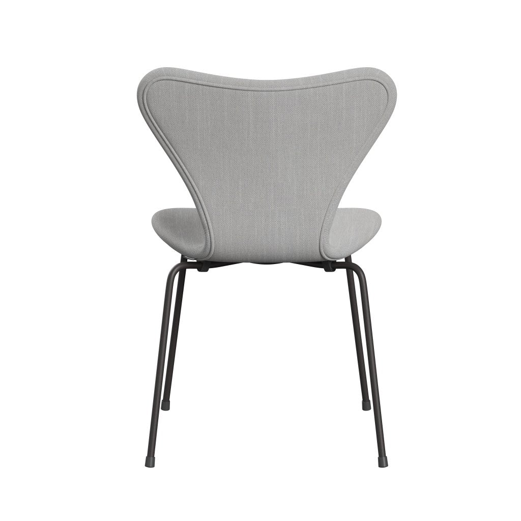 Fritz Hansen 3107 krzesło pełne tapicerka, ciepły grafit/sunniva 2 naturalny/jasnoszary