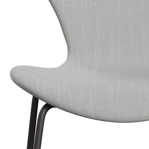 Fritz Hansen 3107 krzesło pełne tapicerka, ciepły grafit/sunniva 2 naturalny/jasnoszary