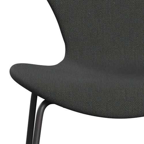 Fritz Hansen 3107 Chair Full Upholstery, Warm Graphite/Sunniva 2 Navy/Olive