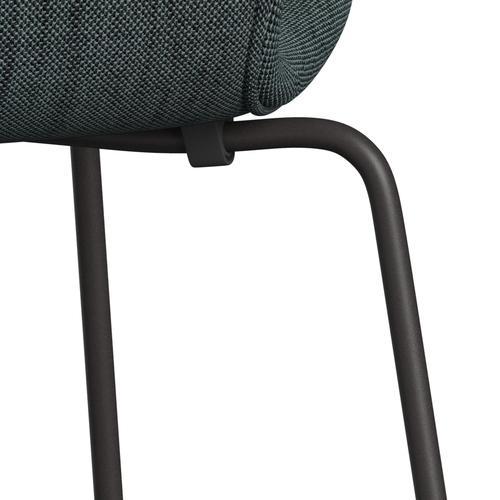 Fritz Hansen 3107 Chair Full Upholstery, Warm Graphite/Sunniva 2 Black/Light Blue