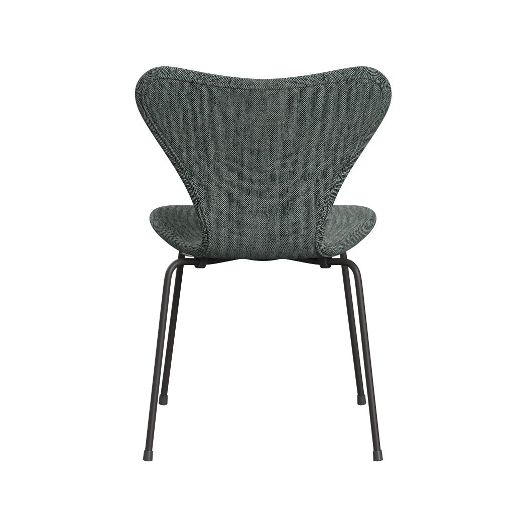 Fritz Hansen 3107 Krzesło pełna tapicerka, ciepły grafit/sunniva 2 czarny/biały