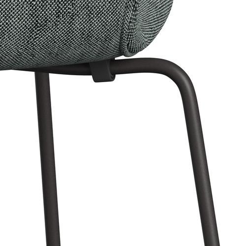 Fritz Hansen 3107 Chair Full Upholstery, Warm Graphite/Sunniva 2 Black/White