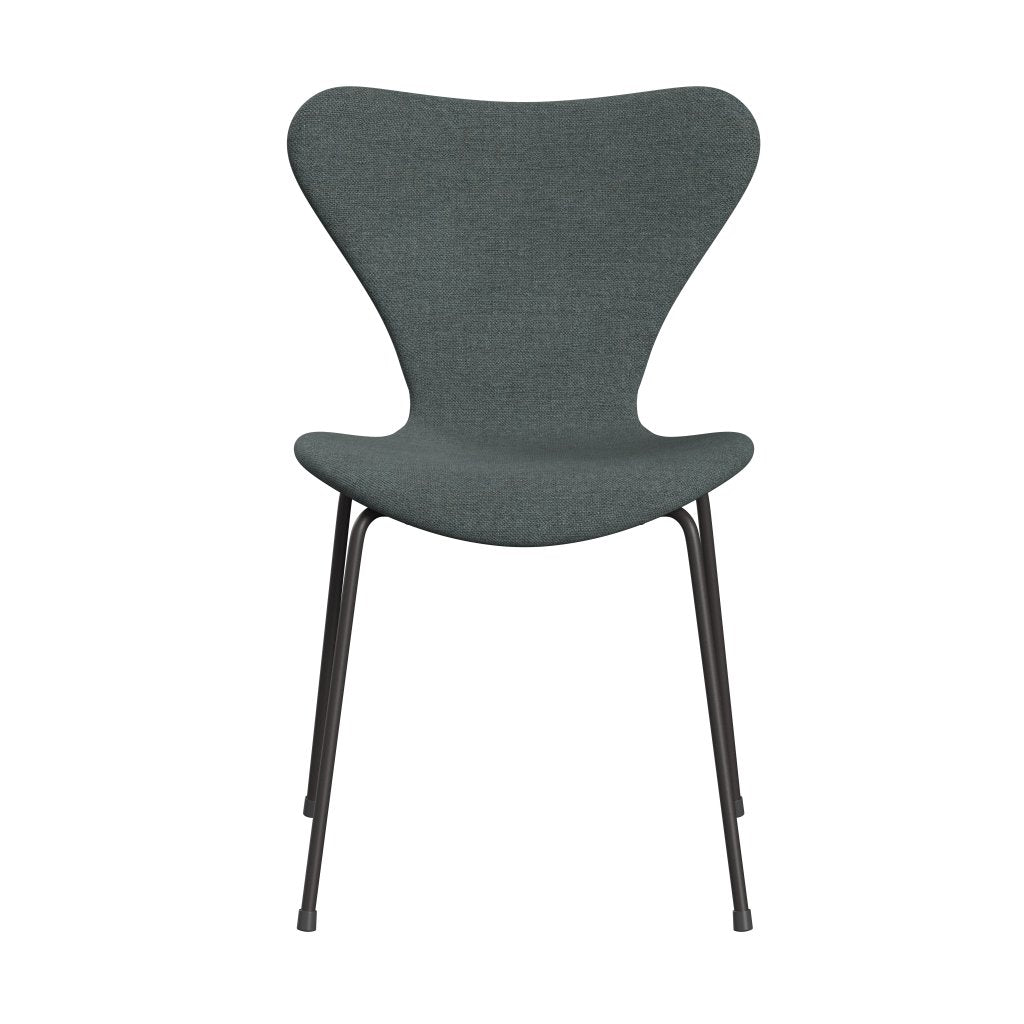 Fritz Hansen 3107 Chair Full Upholstery, Warm Graphite/Sunniva 2 Steel Grey