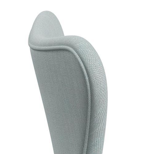 Fritz Hansen 3107 Chair Full Upholstery, Warm Graphite/Sunniva 2 White/Light Blue