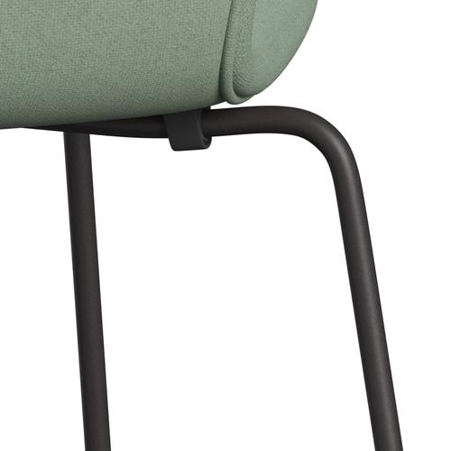 Fritz Hansen 3107 Chair Full Upholstery, Warm Graphite/Tonus Mint Green