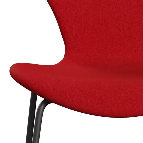 Fritz Hansen 3107 Chair Full Upholstery, Warm Graphite/Tonus Red