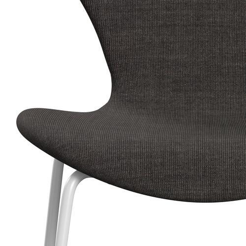 Fritz Hansen 3107 Chair Full Upholstery, White/Canvas Dark Grey