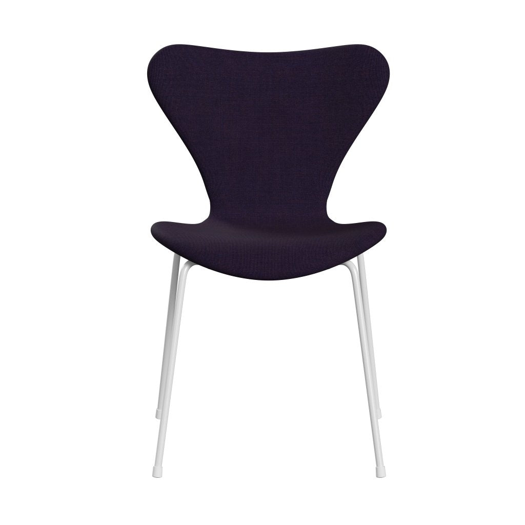 Fritz Hansen 3107 Chair Full Upholstery, White/Canvas Navy Blue