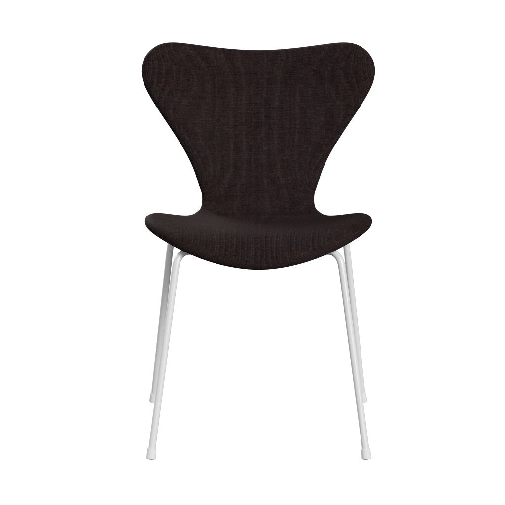 Fritz Hansen 3107 Chair Full Upholstery, White/Canvas Black Stone