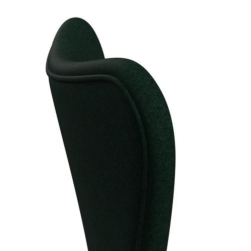 Fritz Hansen 3107 Krzesło pełna tapicerka, biały/divina Melange Dark Green