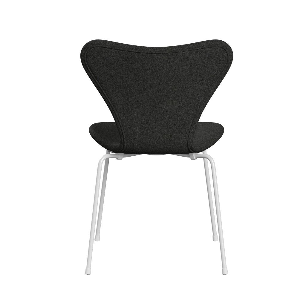 Fritz Hansen 3107 Krzesło pełna tapicerka, biały/divina Melange Grey