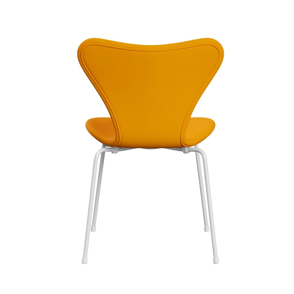 Fritz Hansen 3107 Krzesło pełna tapicerka, biały/divina Orange (DIV426)