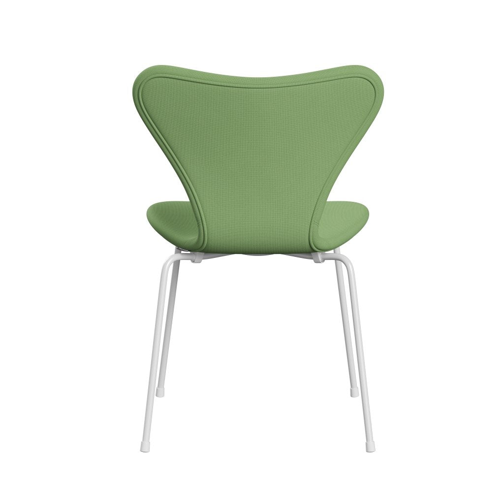 Fritz Hansen 3107 Chair Full Upholstery, White/Fame Light Green