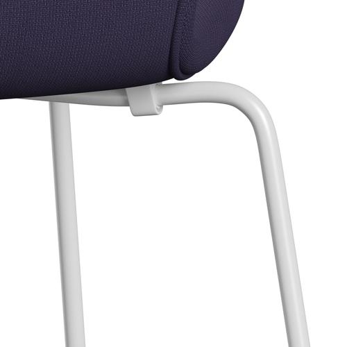 Fritz Hansen 3107 Chair Full Upholstery, White/Fame Violet Dark