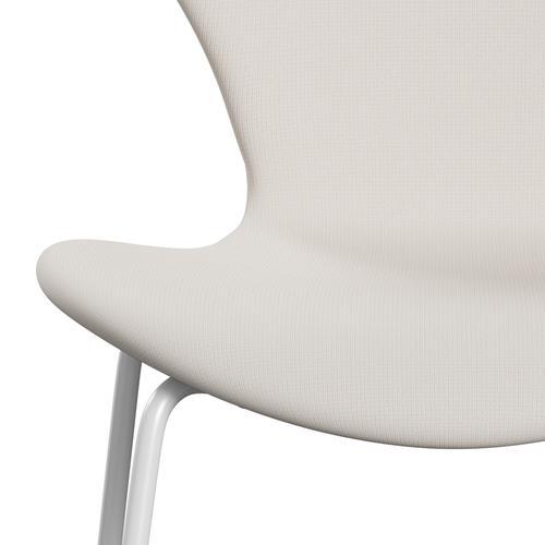 Fritz Hansen 3107 Krzesło pełna tapicerka, biały/sławny biały