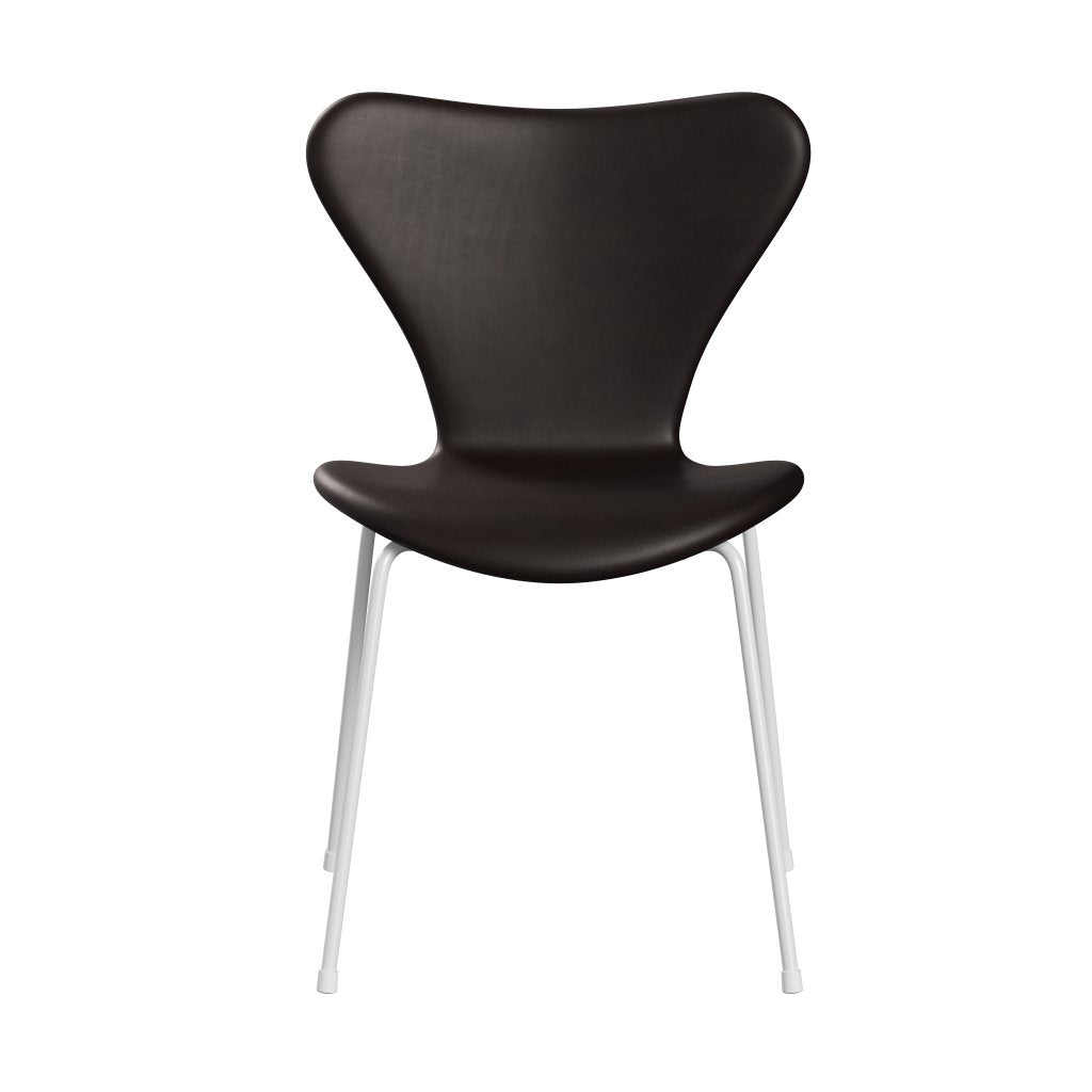 Fritz Hansen 3107 Chair Full Upholstery, White/Grace Dark Brown